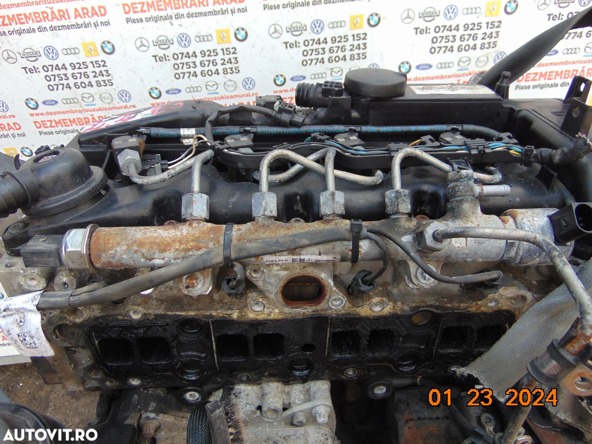 Rampa injectoare Mercedes 2.2 euro 5 Sprinter vito w906 w639 w204 w212 delphi cod a - 1