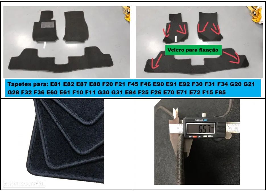 Tapetes interiores para vários modelos BMW - 2