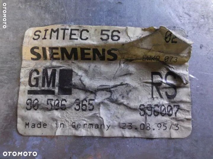KOMPUTER STEROWNIK SILNIKA OPEL VECTRA B 1.6 90506365 RS - 2