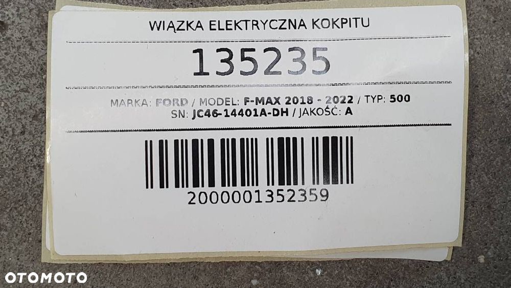 WIĄZKA ELEKTRYCZNA KOKPITU DESKI F-MAX 500 EURO 6 JC46-14401A-DH EUROPA - 10