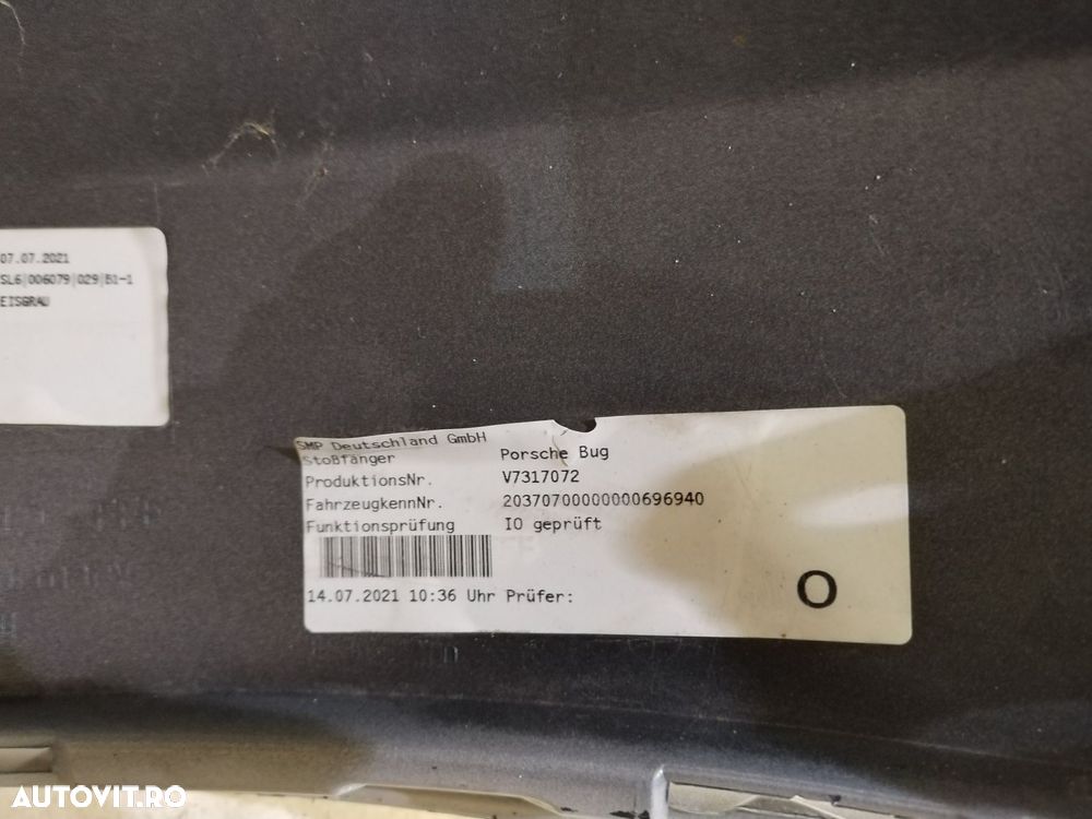 Bara fata Porsche Taycan, 2020, 2021, 2022, 2023, 2024, cod origine OE 9J1807221D. - 7