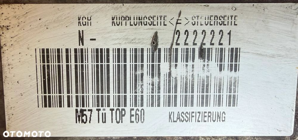 M57D30 306D4 kompletny silnik 3.0 BiTurbo BMW 535d E60 200kW / 272KM - 6