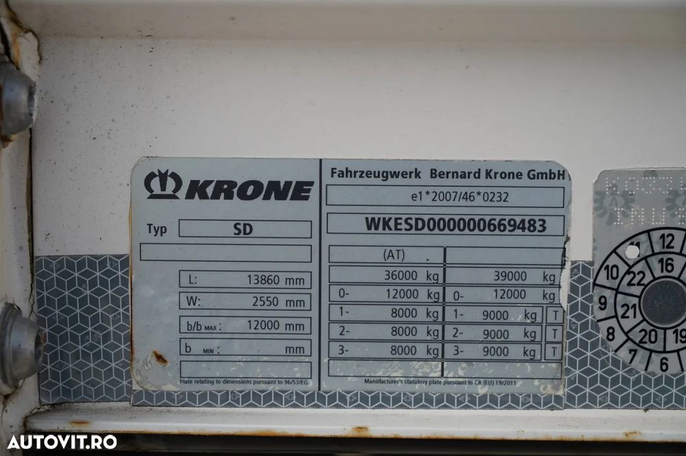 Krone CORTINĂ KRONE / STANDARD / COȘ PENTRU PALEȚI / - 28