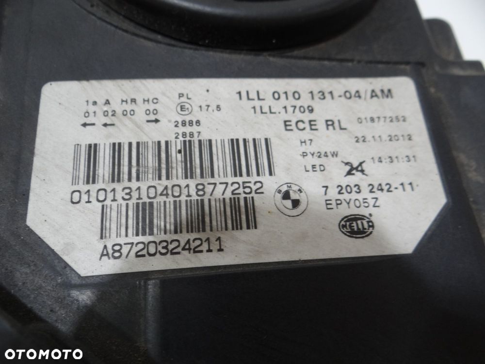 LAMPA PRAWA PRZEDNIA BMW F10 F11 7203242 OE - 6