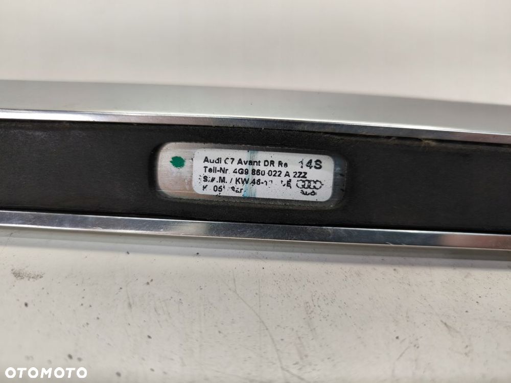 RELING DACHOWY CHROM AUDI A6 C7 AVANT KOMBI PRAWY 4G9860022A ORYGINAŁ ! - 13