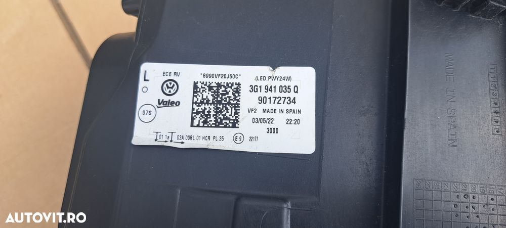 Far stanga full led Vw Passat B8 facelift - 3