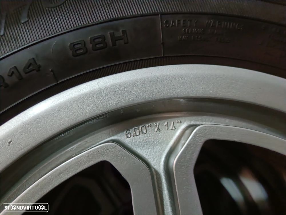 4 jantes 14 Alfa Romeo giulia Júnior Gt, GTV, 1300, 1600,1750  berlina - 10