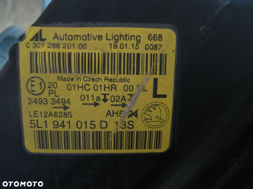 lampa przod skoda yeti lift 12-17r. 5L1941015D zwykla oryginal europa - 15