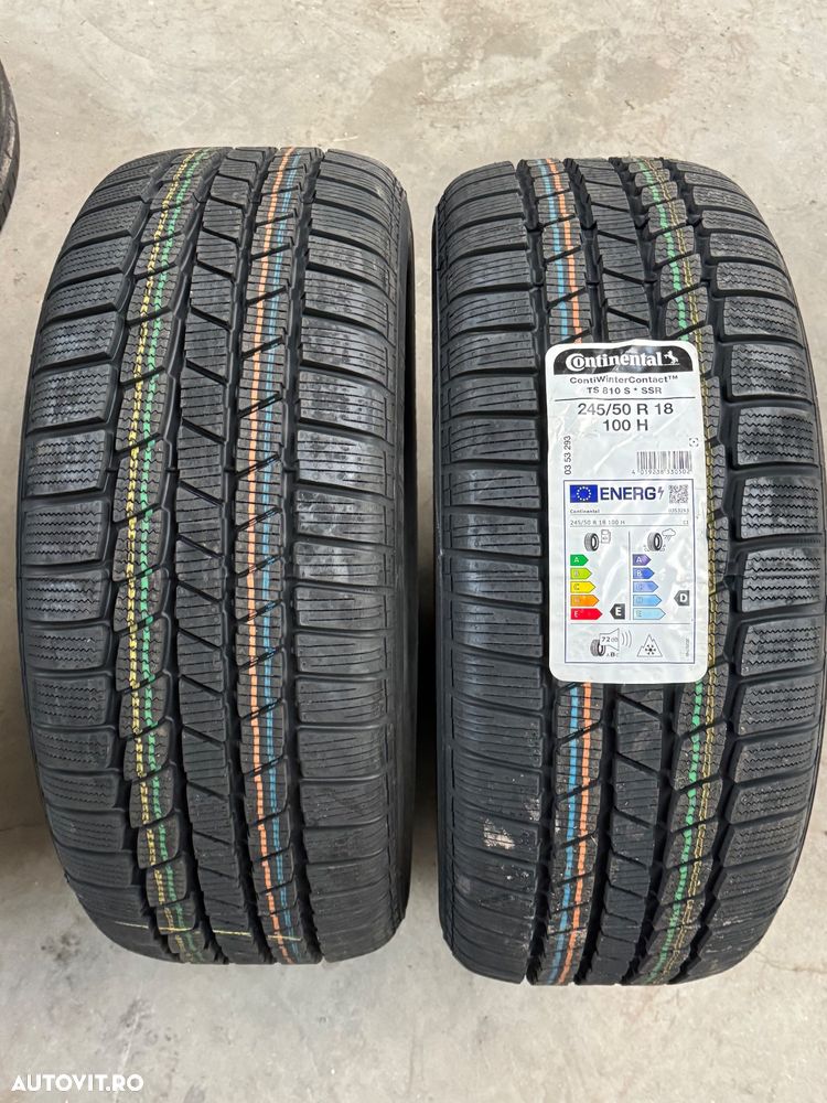 Vând 2 anvelope 245/50/18 continental de iarnă noi cu runflat - 1