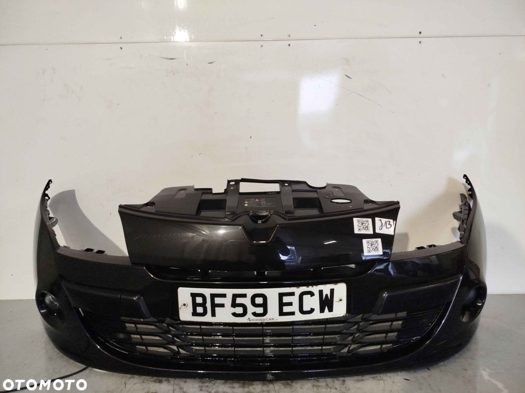 @ ZDERZAK PRZÓD PRZEDNI RENAULT MEGANE 3 III NV676 CZARNY HALOGENY - 1