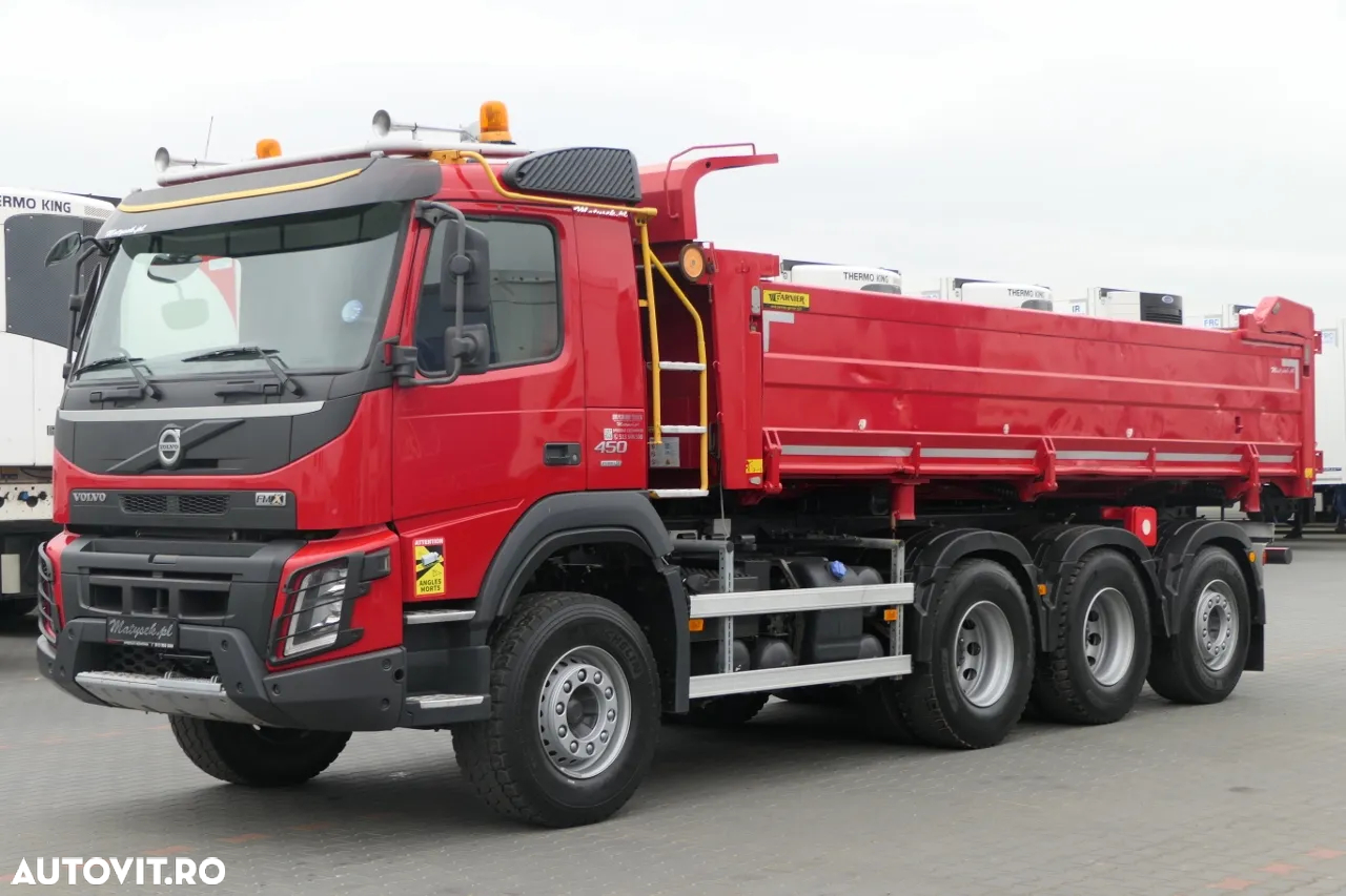 Volvo FMX 450 / 8x4 / 2 PAGINI. CAMION BASCULANTE / TRIDEM / AXIE DE DIRECȚIE LIFTARE / BORDMATIC / HYDROCLAP / 2016 - 13