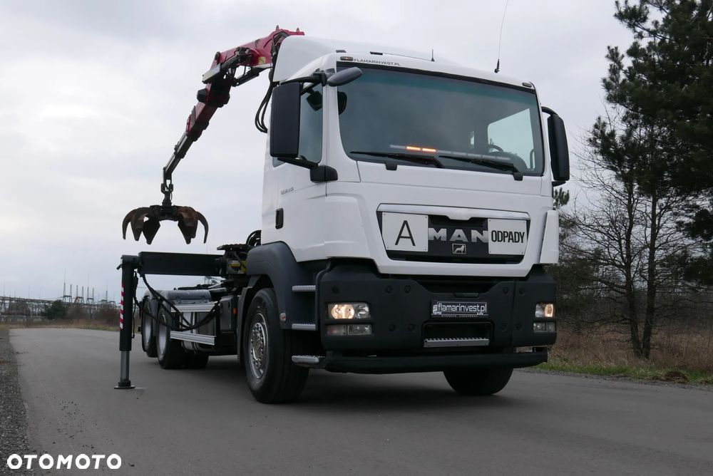 MAN MAN TGS 28.440 6X2 TGA + PALFINGER EPSILON PALIFT HAKOWIEC Z HDS Z DŹWIGIEM DO ZŁOMU KONTENERÓW ODPADÓW - 13