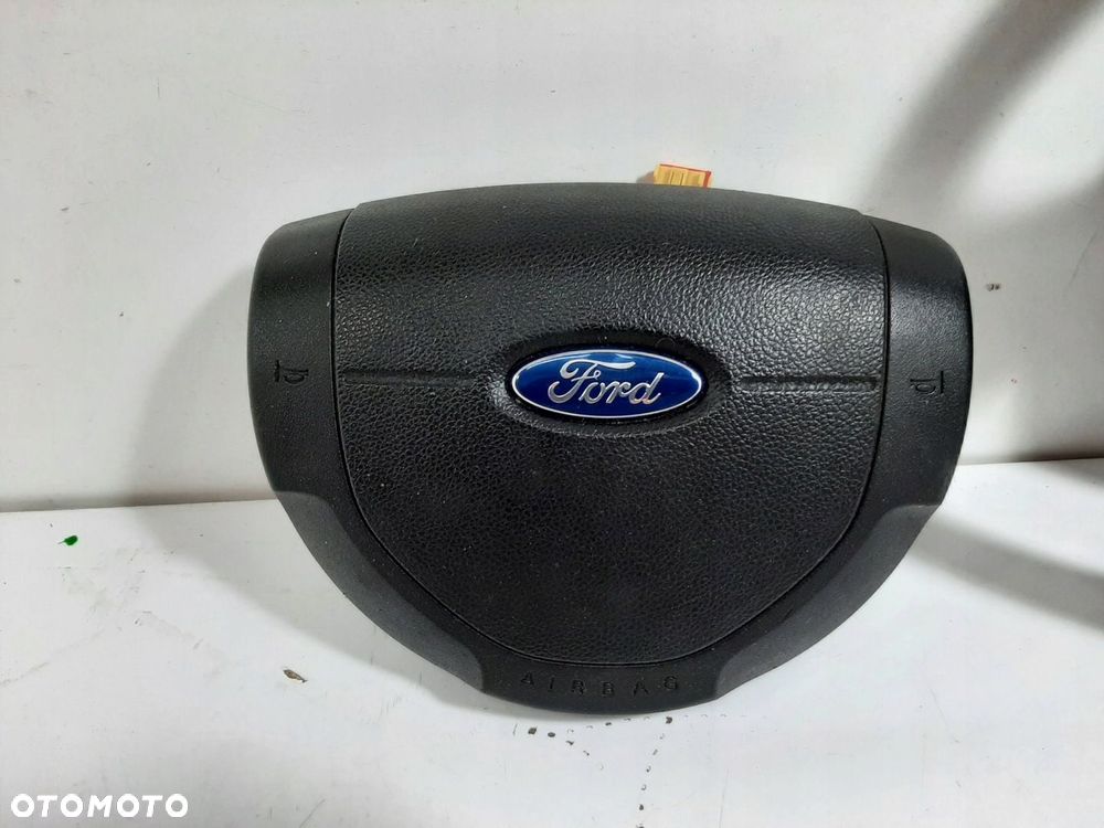 FORD FIESTA MK5/MK6 LIFT 06R KIEROWNICA SKORA PODUSZKA AIRBAG 6S6A-A042B85 - 6