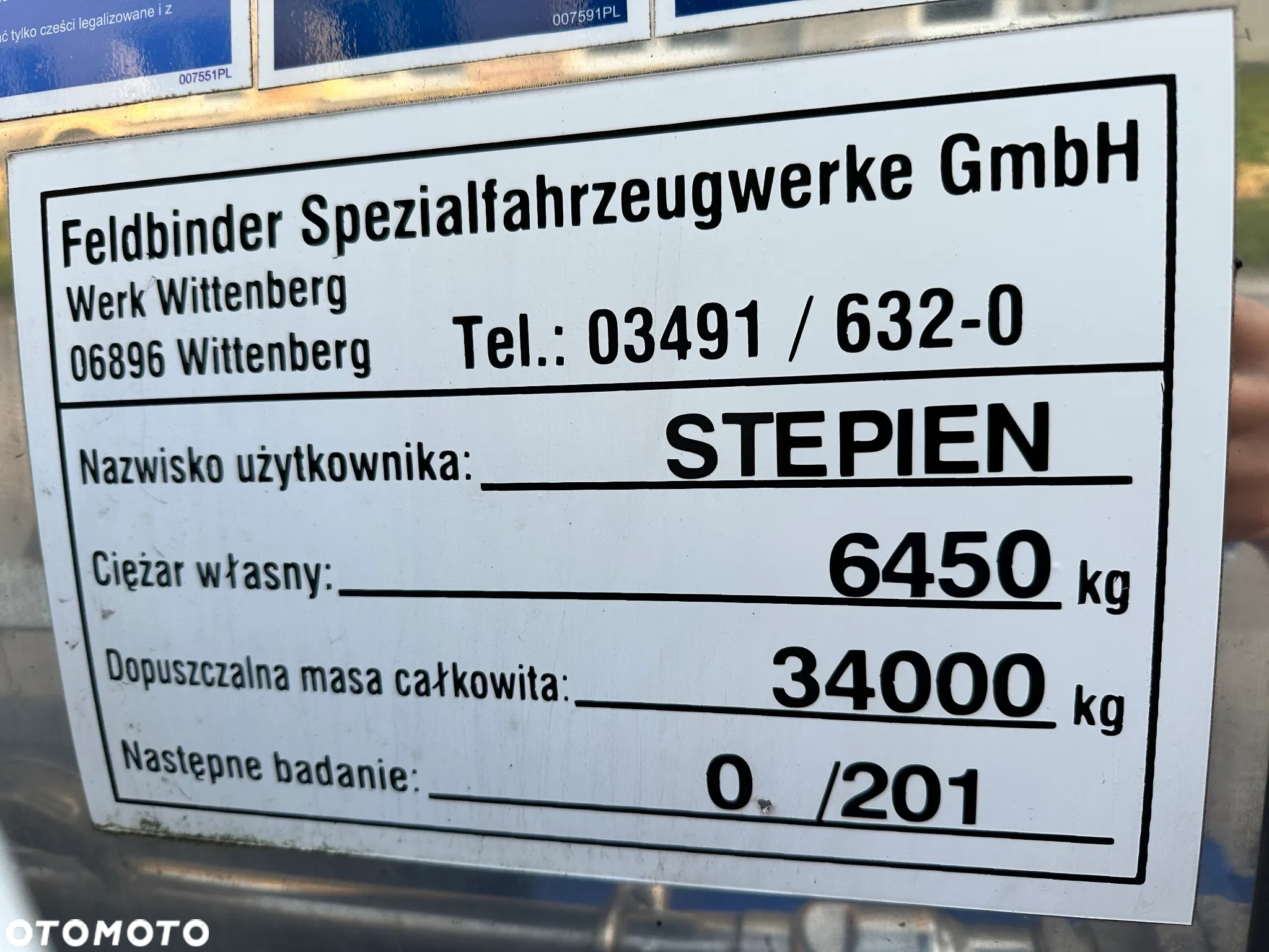 Feldbinder Cysterna Bitum Olej Opałowy Rzepakowy - 5