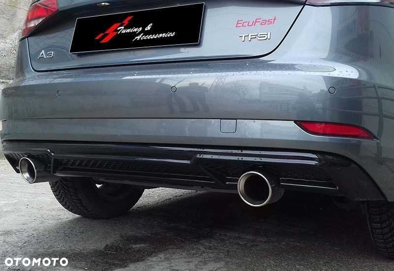 AUDI A3 8V 16-19 LIFT dyfuzor zderzaka dokładka tył PIANO BLACK - 1