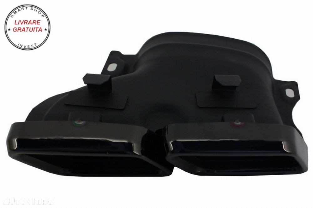 Difuzor Bara Spate cu Ornamente Mercedes C-Class W205 (2014-2020) C63 Design Negru- livrare gratuita - 10