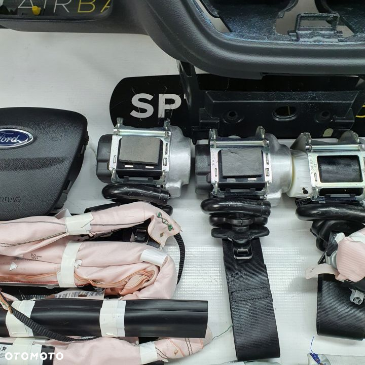 FORD FIESTA MK8 DESKA ROZDZIELCZA KONSOLA KOKPIT PULPIT PODUSZKI AIRBAG AIR BAG PASY KURTYNY KIT SET - 8