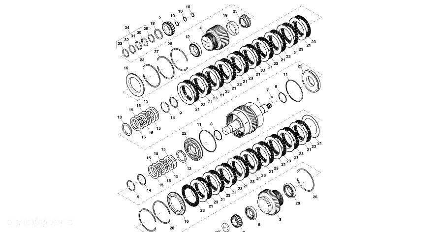 John Deere 9470RX - Wał RE590407 (Przekładnia Power Shift) - 1