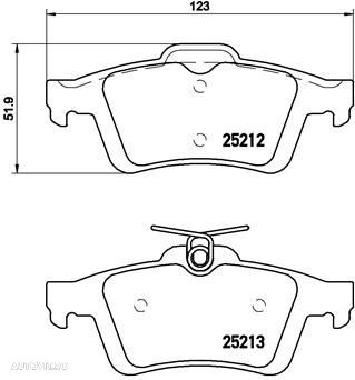 Placute frana spate Ford C-Max 2 (Dxa/Cb7, Dxa/Ceu), 12.2010-, marca SRLine S70-1626 - 1