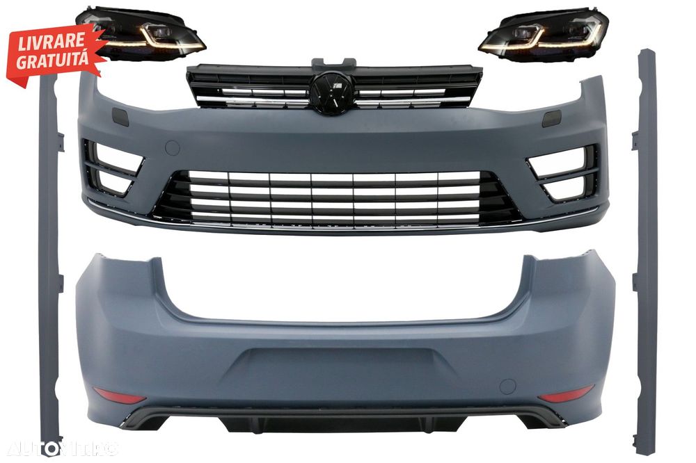 Pachet Exterior cu Faruri G7.5 Look LED Semnal Dinamic VW Golf 7 VII (11/2012-07/2- livrare gratuita - 1