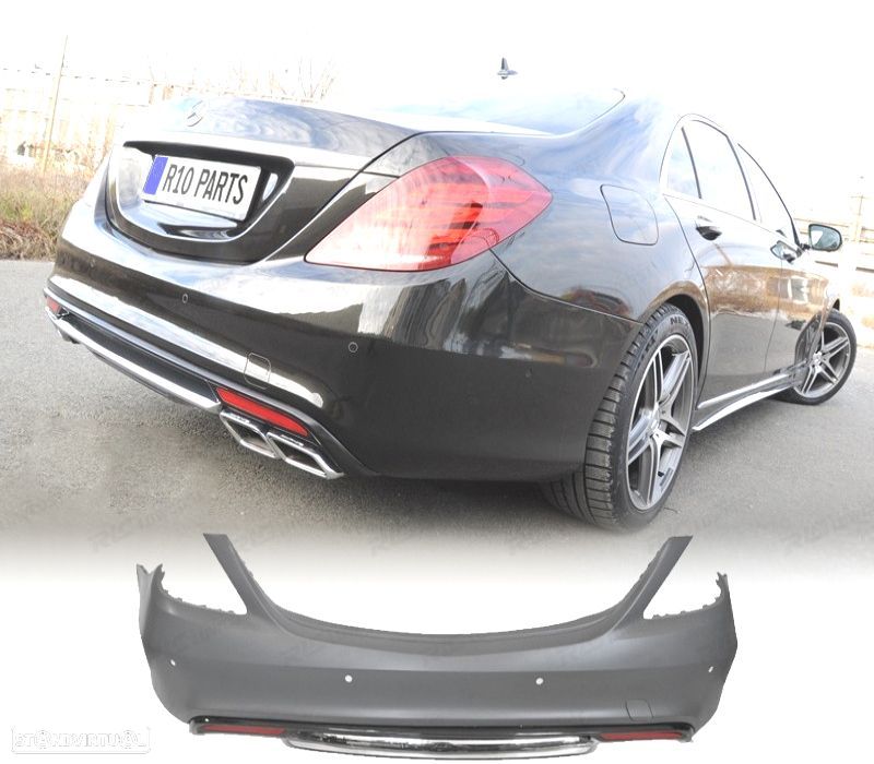 PARA-CHOQUES TRASEIRO MERCEDES CLASE S W222 13-17 LOOK S65 PDC - 1