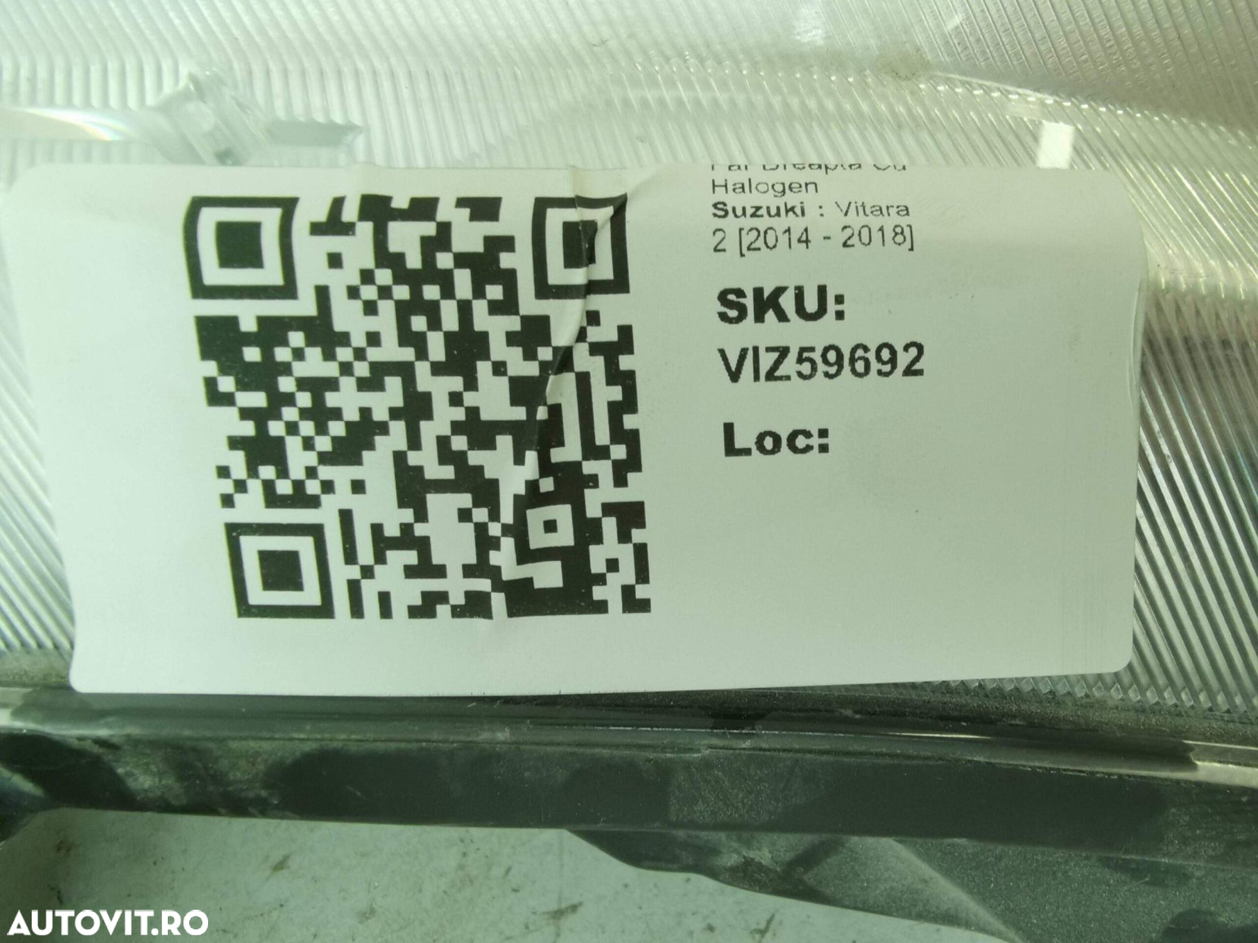 Far Dreapta Cu Halogen Suzuki  Vitara 2 [2014 - 2018] Original Avariat - 8