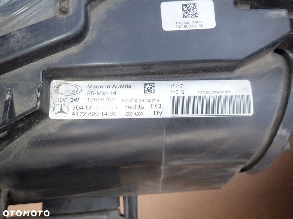 DW MERCEDES SLK 200 R172 ZDERZAK MASKA LAMPY BIAŁY - 8