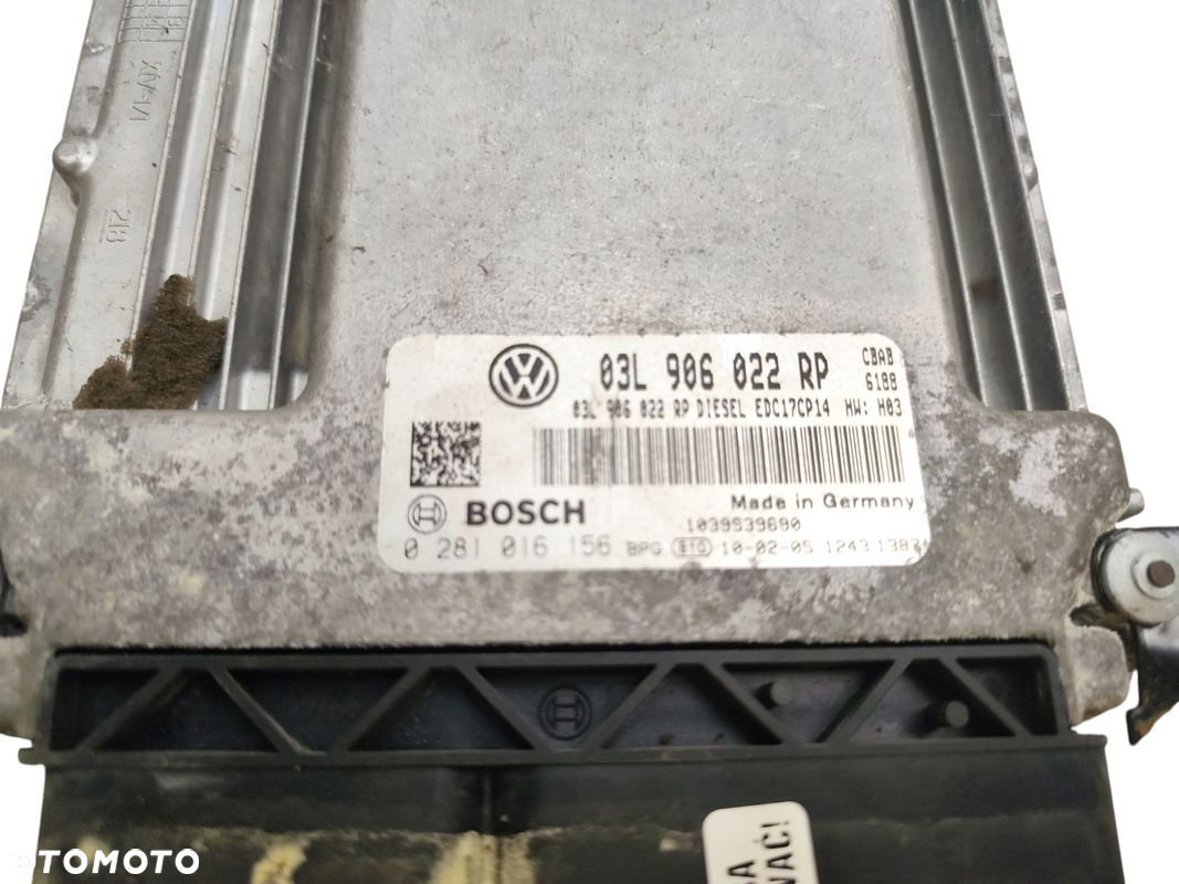 KOMPUTER SILNIKA VW TIGUAN I 5N 2.0 TDI CBAB 03L906022RP 0281016156 - 2