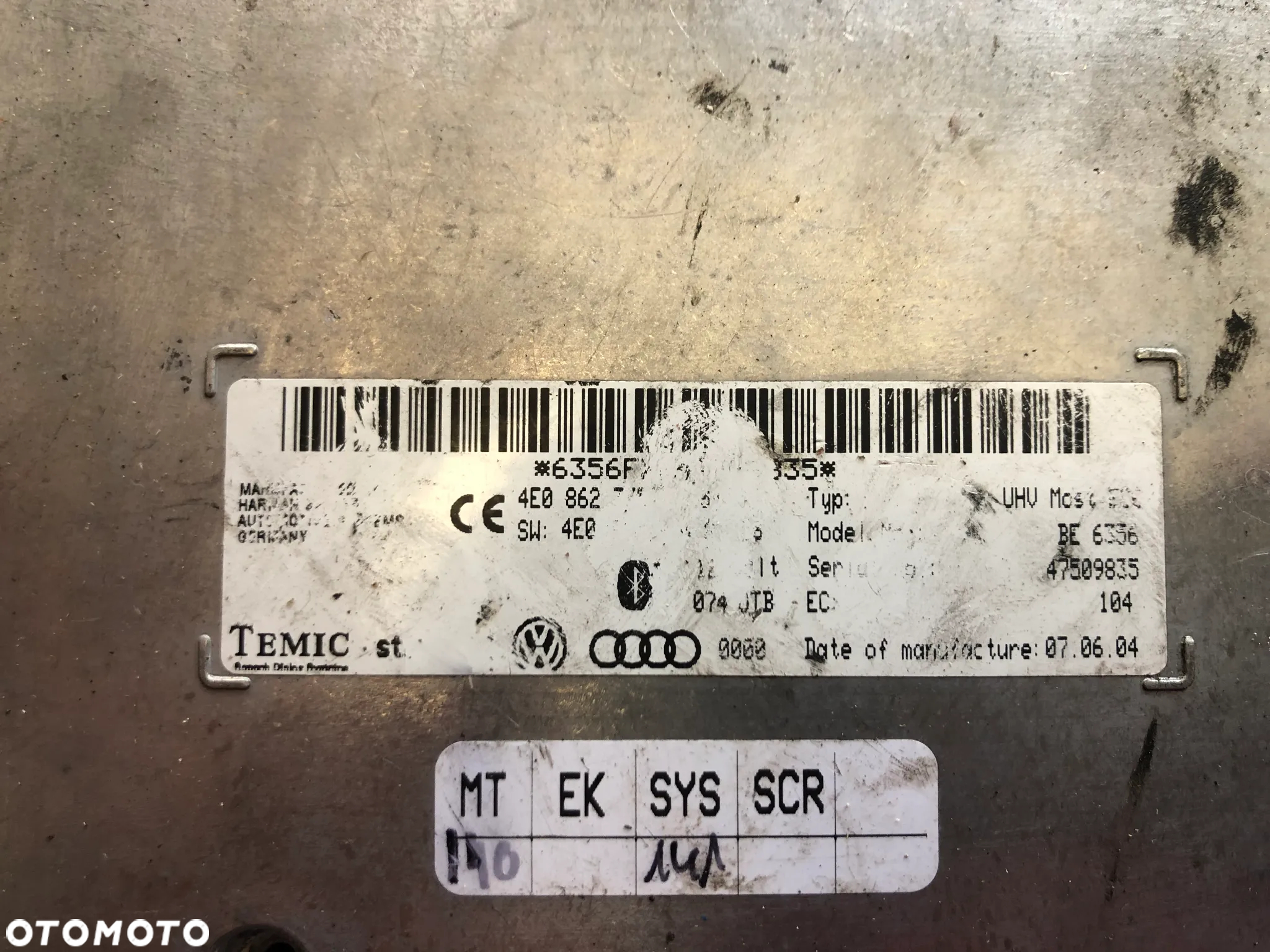 Audi A6 C6 Moduł Bluetooth 4E0862335 - 2