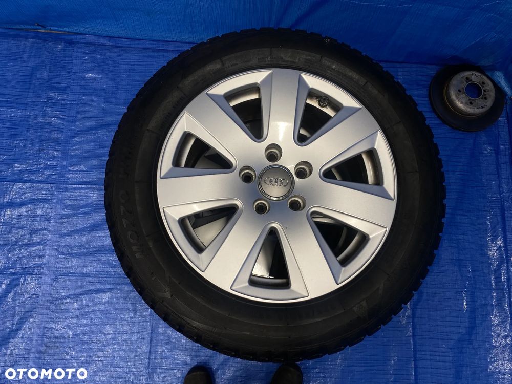 KOŁA KOŁO 16 FELGA ALUMINIOWE ALUSY 16" ET42 5X112 ; 57,1mm KOMPLET ; OPONY ZIMOWE AUDI A4 A6 VW SEAT SKODA ORYGINAŁ 4F0601025AN - 16