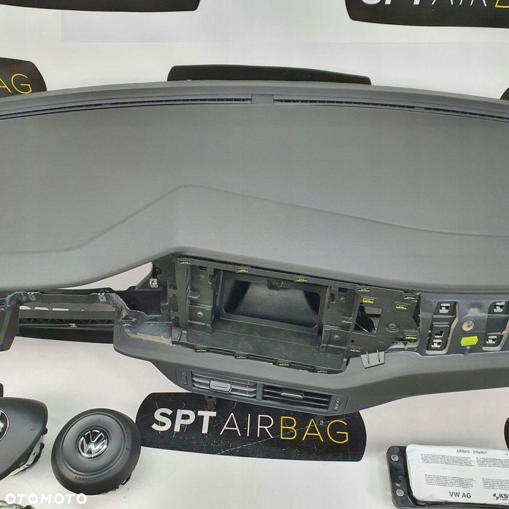 VW POLO 2G0 DESKA ROZDZIELCZA KONSOLA KOKPIT PULPIT PODUSZKI AIRBAG AIR BAG PASY KIT SET - 3