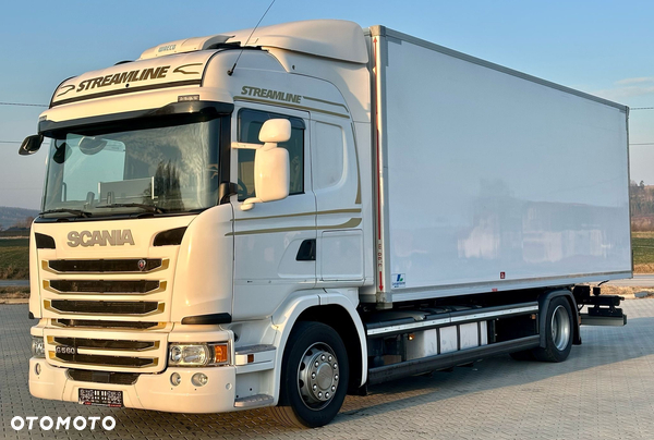 Scania G360 / IZOTERMA / 6.8 M DŁUGOŚCI / AUTOMAT / CAŁA NA PODUSZKACH / KLIMA POSTOJOWA / ELEKTRYCZNA ROLETA TYŁ / SYPIALKA