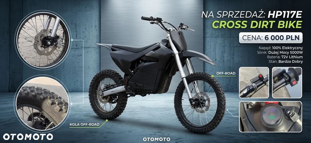 Off-Road Cross Dirt Bike HP117E Cross Elektryczny Motor