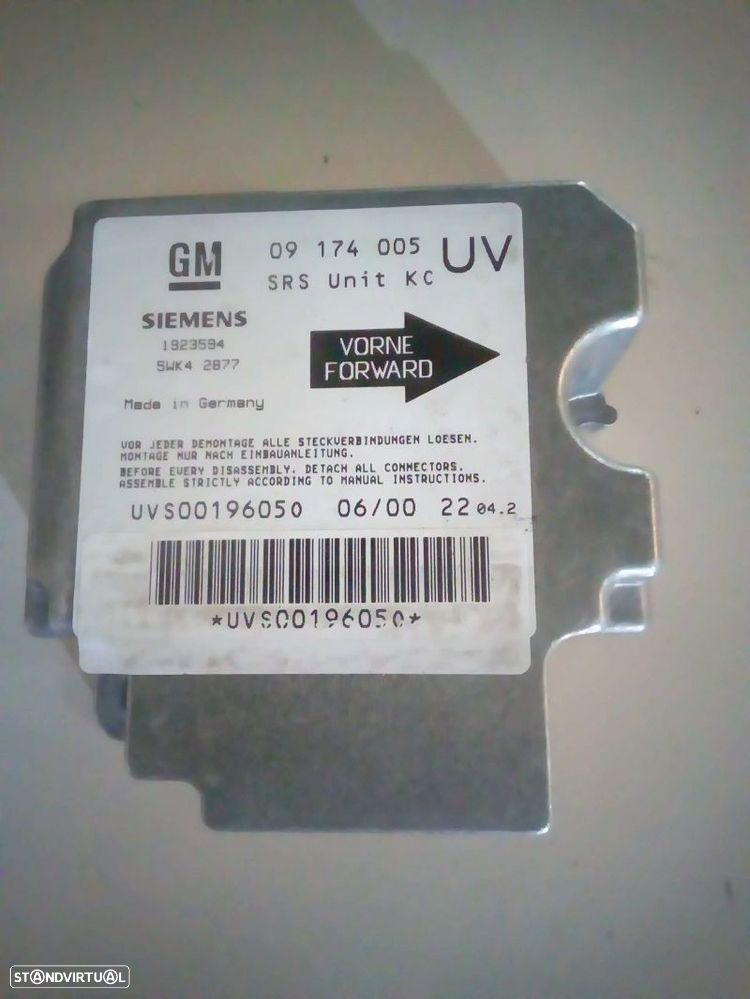 Centralina De Airbags Opel Zafira A Veículo Multiuso (T98) - 1