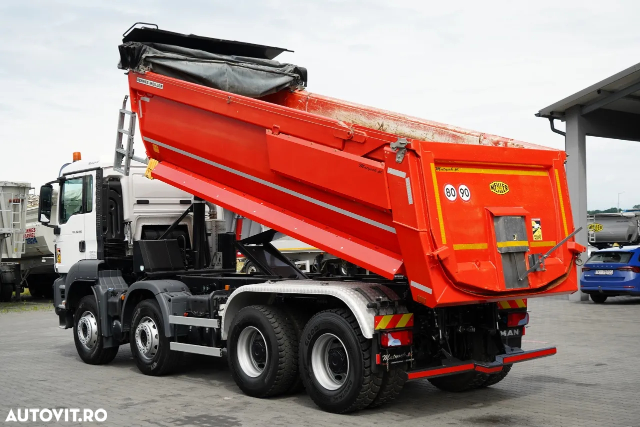 MAN TGS 35.460 / 8X4 / BASCULATOR SPATE / HIDROCLAPE / 2018 / IMPORTAT / CONTRACT POST-SERVICE - 3