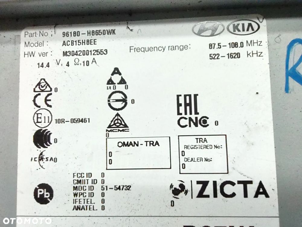 RADIO BLUETOOTH 96180-H8650 KIA KIO IV 2018r. ORYGINAŁ - 6