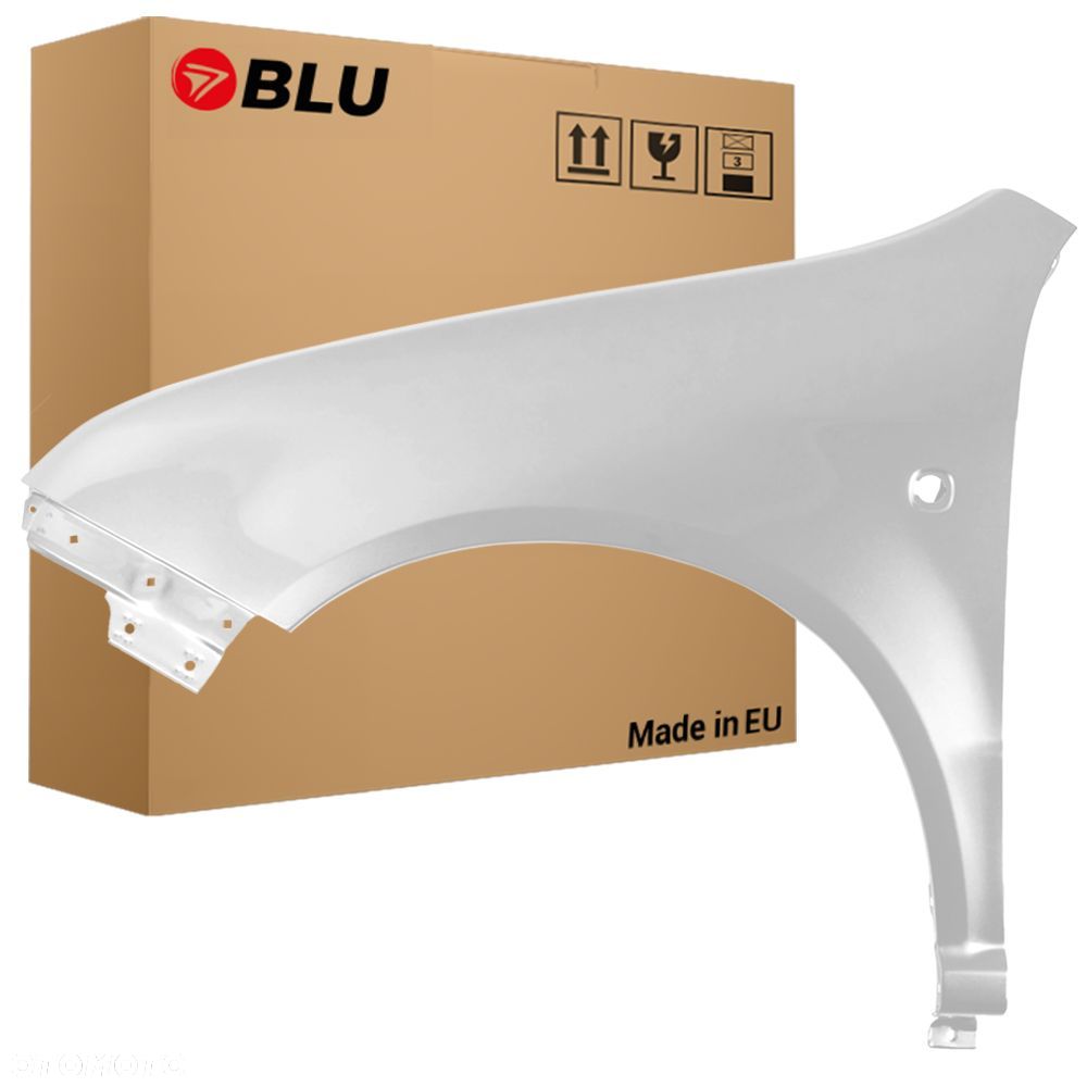 BLU Błotnik SKODA FABIA I 1 6Y 9156 lewy srebrny 99-07 przód ocynk ReflexSilber - 1