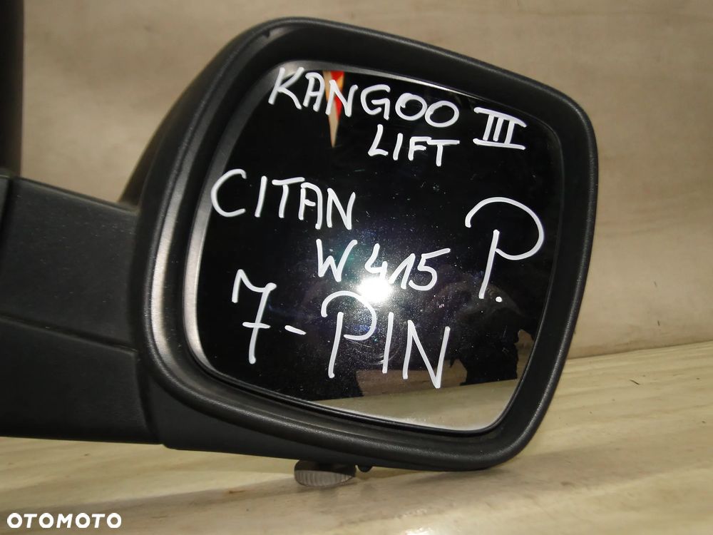 RENAULT KANGOO III 3 LIFT MERCEDES CITAN LUSTERKO PRAWE 7 PIN EUROPA 13-21r - 2