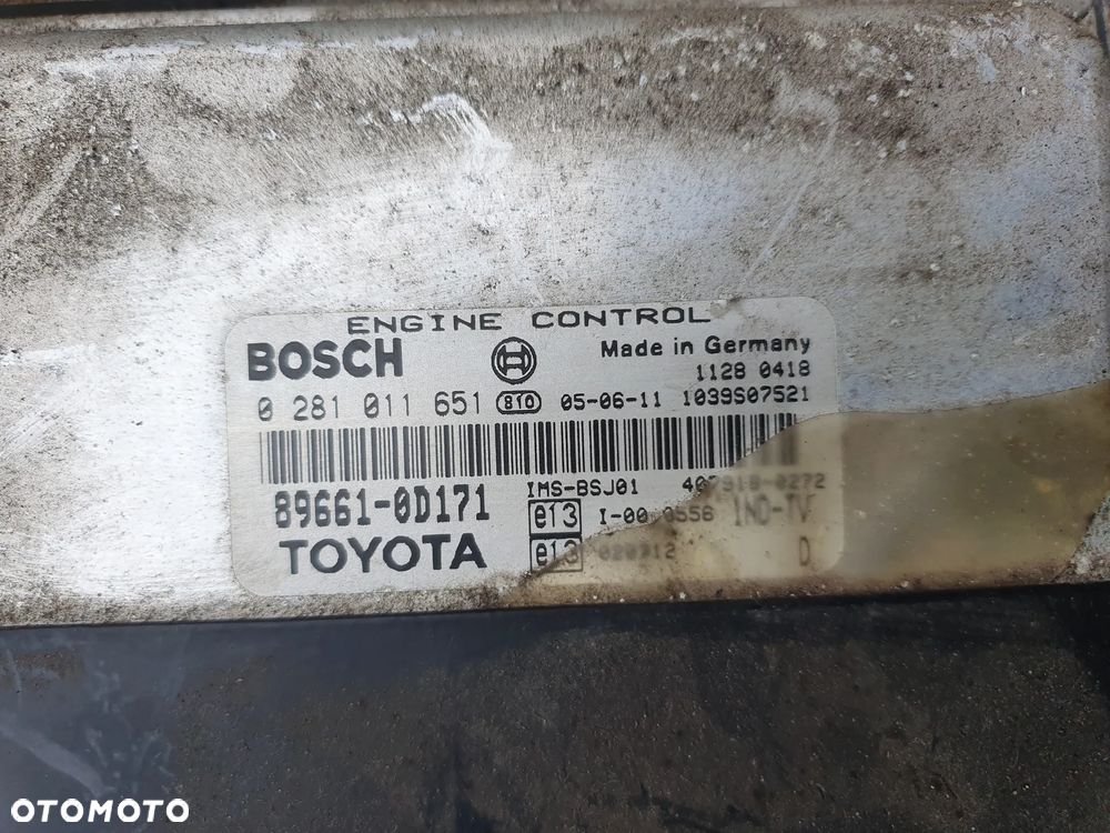ZESTAW STARTOWY TOYOTA YARIS I 1.4 D4D LIFT 0281011651 83800-0D421 - 2