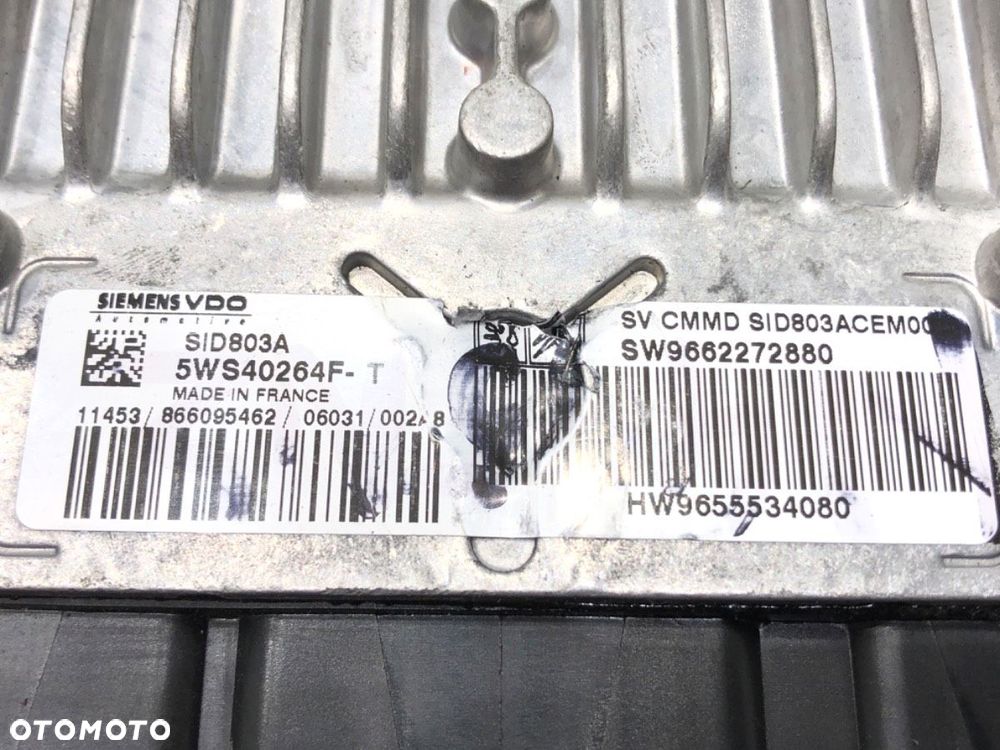 KOMPUTER SILNIKA  PEUGEOT 407 (6D_) 2004 - 2011 2.0 HDi 135 (6DRHRH, 6DRHRE, 6DRHRG, 6DRHRJ) 100 kW - 4