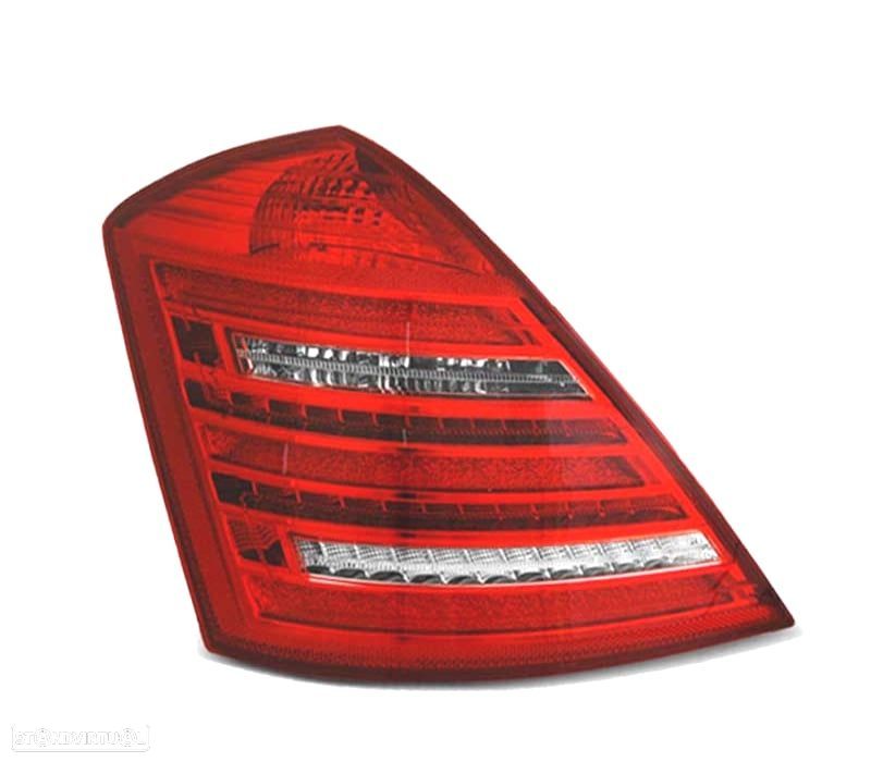 FAROLINS TRASEIROS MERCEDES W221 CLASE S 05-09 LED DINÁMICO LOOK W222 VERMELHO BRANCO - 2