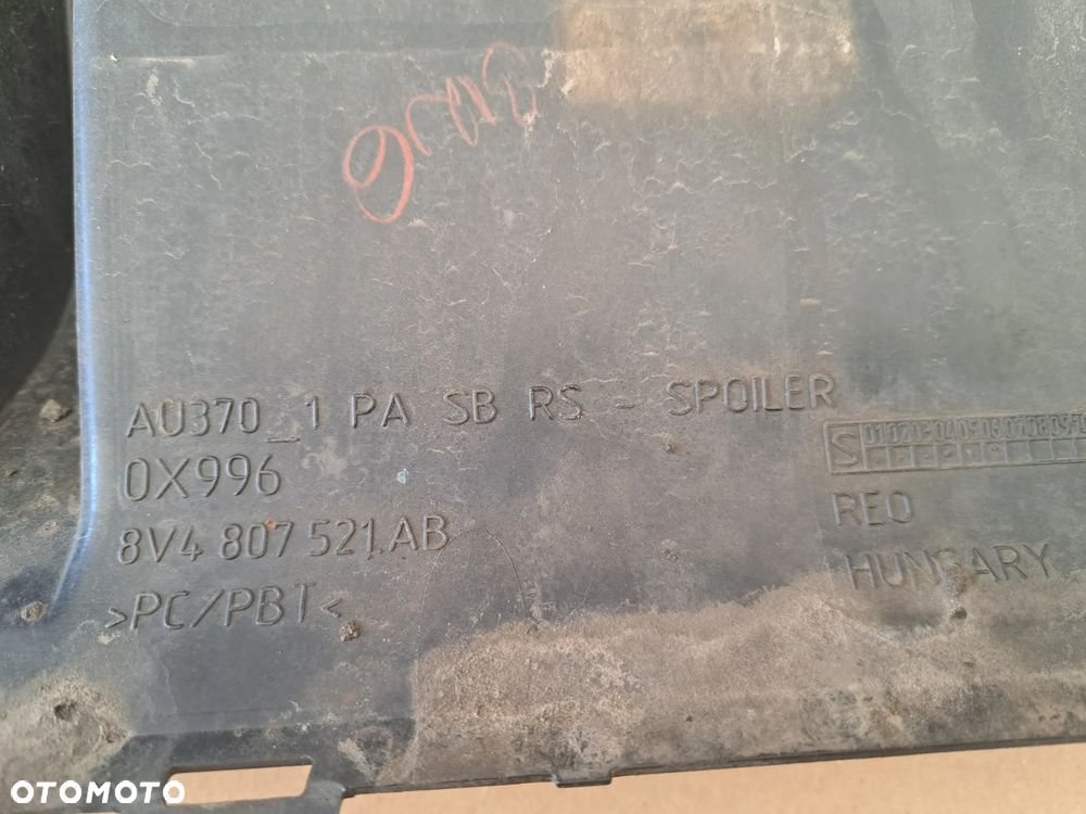 LISTWA DOLNA ZDERZAKA TYŁ TYLNEGO DYFUZOR Audi RS3 8V4807521AB - 13
