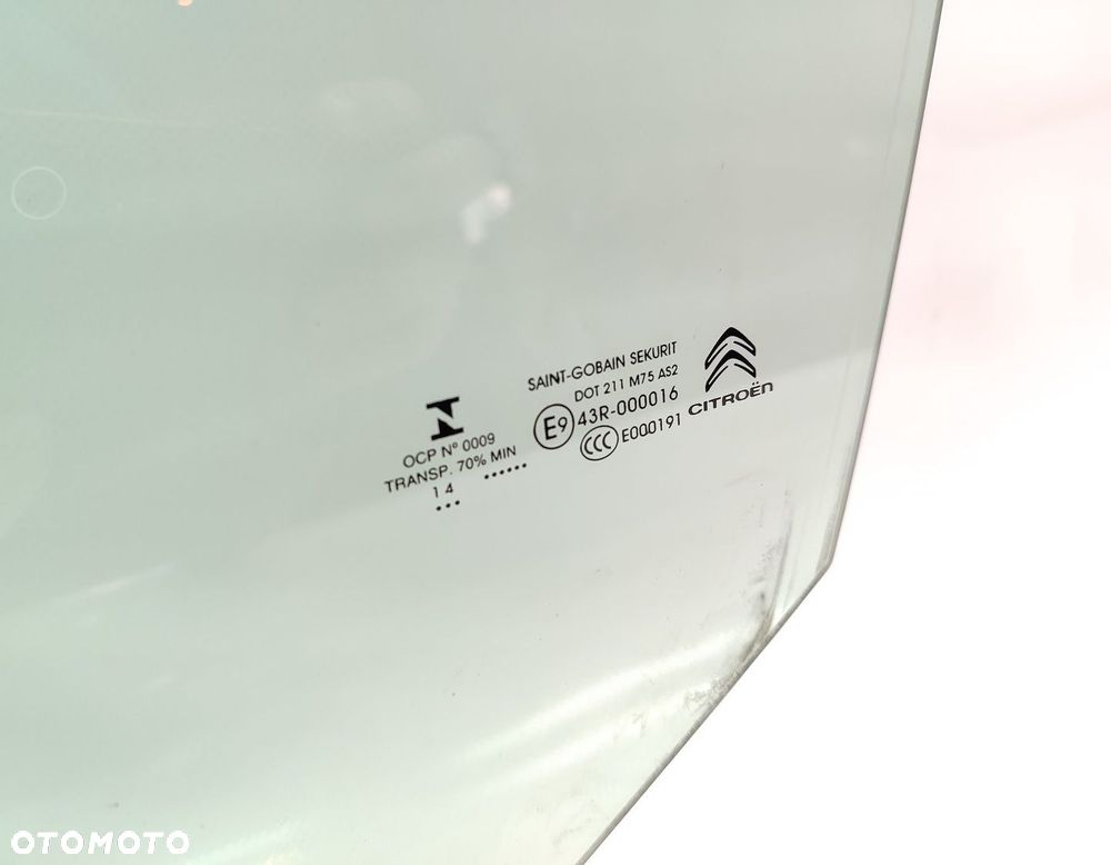 SZYBA BOCZNA LEWA PRZEDNIA DRZWI CITROEN C4 GRAND PICASSO II 14R - 2