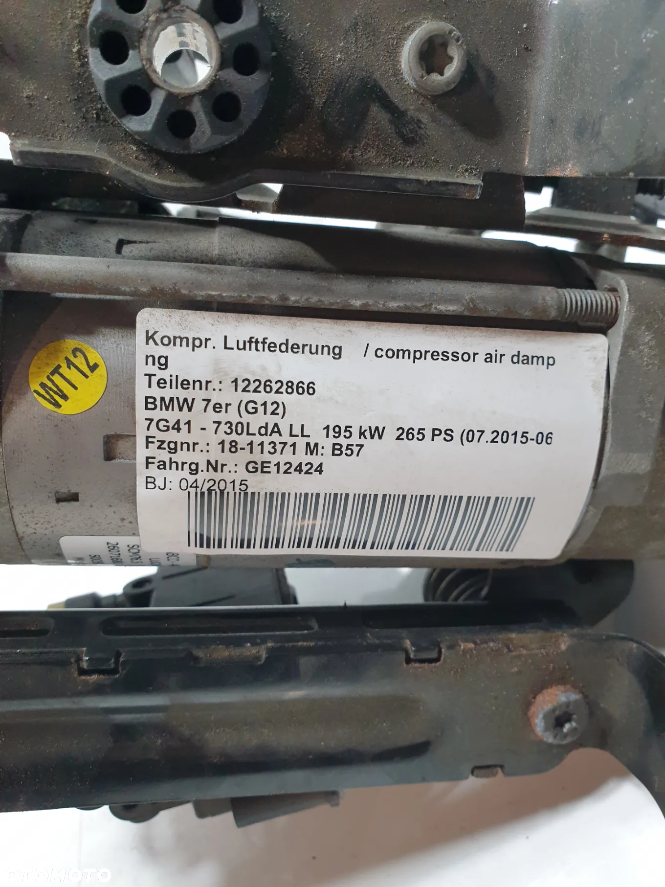 BMW G11 G12 POMPA NIWO KOMPRESOR ZAWIESZENIA WABCO  6861882  POTESTOWA MINIMALNY PRZEBIEG - 19