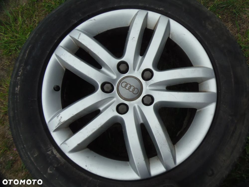 KOMPLET ALUFELG KOŁA Z DEKIELKAMI ŚRUBY W ZESTAWIE  18" 255/55 5X130 AUDI Q7 ORYGINALNE - 17