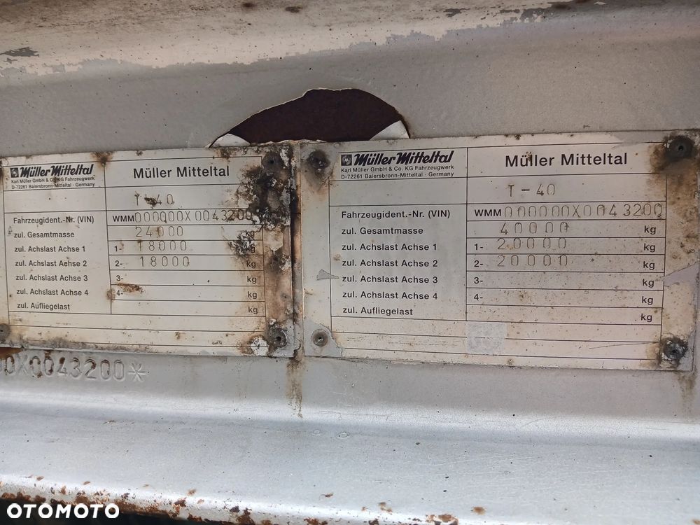 Müller-Mitteltal T40 1999rok 4 osiowa przyczepa niskopodwoziowa z Niemiec - 19