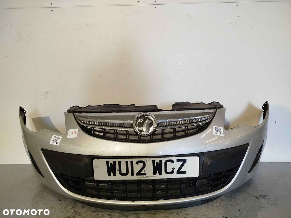 @  ZDERZAK PRZÓD PRZEDNI OPEL ASTRA J 4 IV Z176 SREBRNY HALOGENY - 1