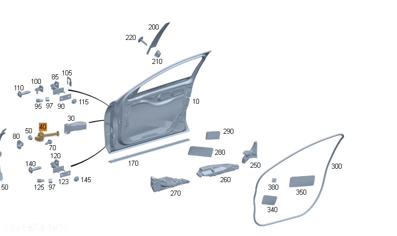 OGRANICZNIK DRZWI MERCEDES OE 223 720 00 01