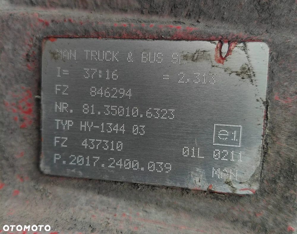 GŁÓWKA WKŁAD MOSTU MAN TYP HY 1344 03 2.313 81 35010 6323 - 4