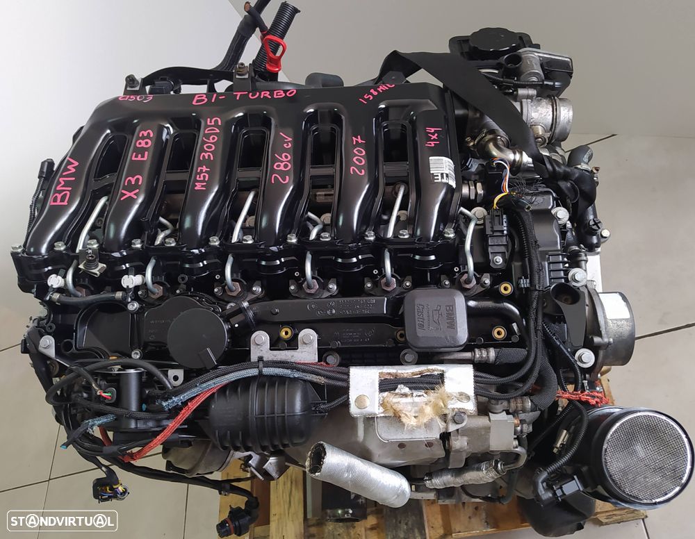peças Motor Bmw X3 35D bi-turbo 286cv M57 bloco aluminio E87 306D5 caixa velocidades 6HP-28x - 9